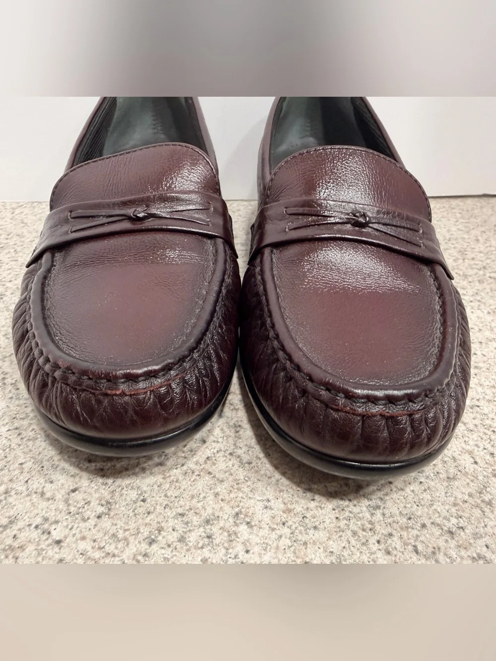 SAS Easier Dress Wedge Loafers Tripad Comfort Shoes - Women's Size 8.5 M - Wine